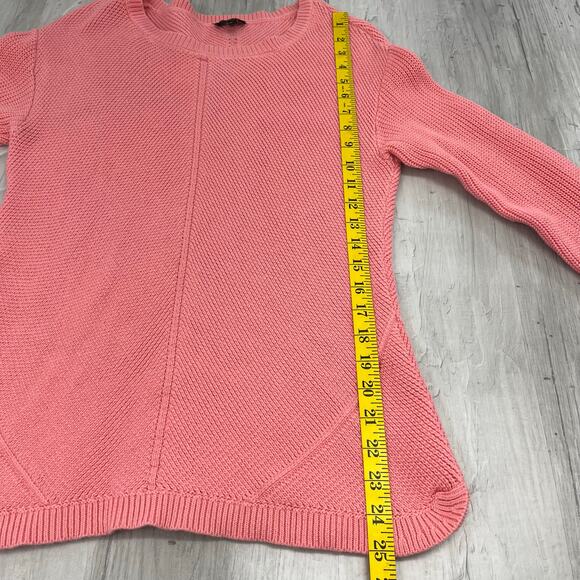 Talbots Shaker Stretch Long Sleeve Pink Knit Warm Pullover Crew Neck Sweater SP - Picture 7 of 7